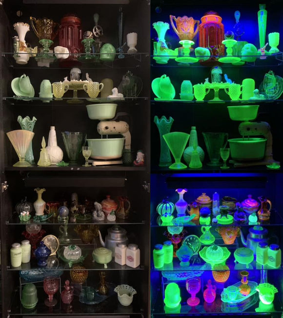 Vintage Uranium & Other Glowing Glassware