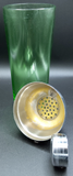 Uranium Glass Cocktail Shaker with Strainer