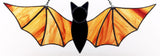 Bat Suncatcher - Red & Orange Streaky