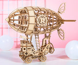 Steampunk Airship 3-D Wood Puzzle Kit