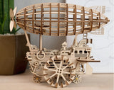 Wind-Up Steampunk Airship Wooden Vehicle Kit