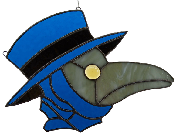 Plague Doctor Suncatcher - Blue