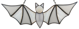 Carnival Bat Suncatcher - Solid White & White Streaky