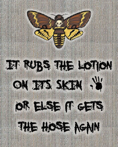 It Rubs the Lotion 8x10" Metal Sign