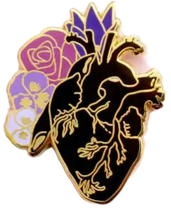 Anatomical Heart With Flowers