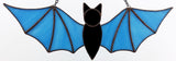 Stained Glass Bat Suncatcher - Blue Opal & Copper