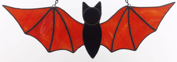 Bat Suncatcher - Crimson Opalescent