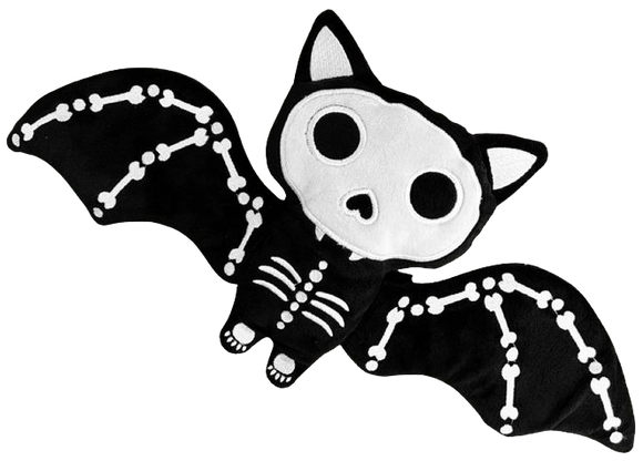 Skeletal Bat Pillow Plushie