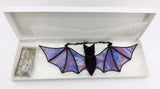 Stained Glass Bat Suncatcher - Purple & Grey Clear