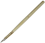 Polished Brass Pen Holder w/ Bone Nib Pen