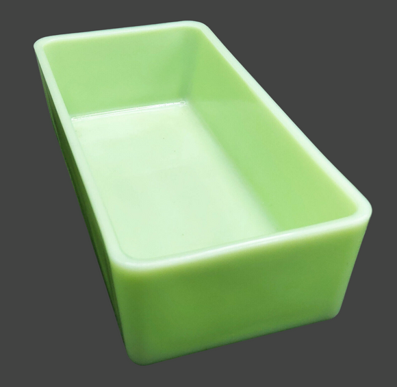 Jadeite Uranium Glass Rectangular Refrigerator Box