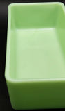 Jadeite Uranium Glass Rectangular Refrigerator Box