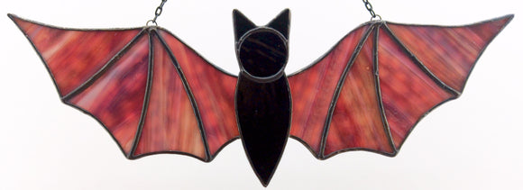 Bat Suncatcher - Burgundy Mottled