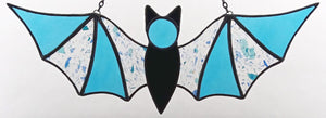 ColorSplash Bat Suncatcher - Blue & Teal