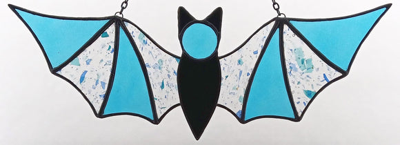 ColorSplash Bat Suncatcher - Blue & Teal