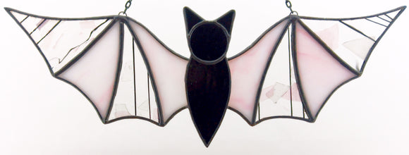 ColorSplash Bat Suncatcher - Pink & White