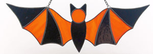 Carnival Bat Suncatcher - Orange & Black