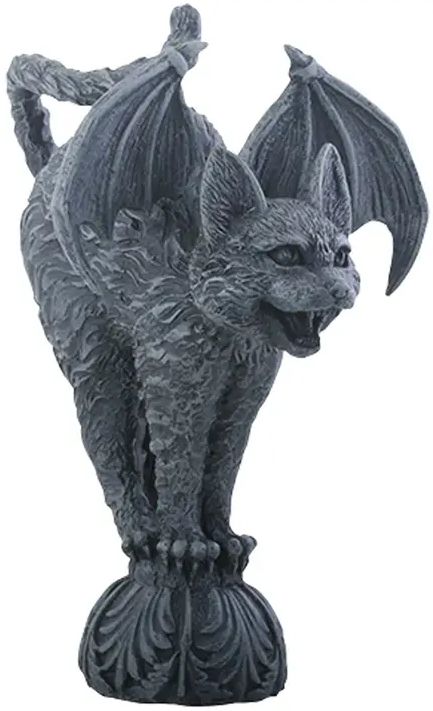 Bat-Winged Cat Gargoyle Sculpture