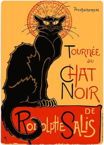 Chat Noir Reproduction Metal Sign