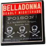 Vintage Poison Label Coaster Set