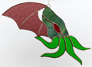 Stained Glass Cthulhu Suncatcher