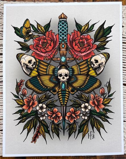 Death Moth 8x10 Art Print