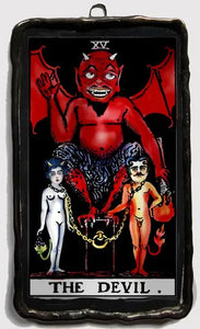 Devil Tarot Petite Glass Ornament