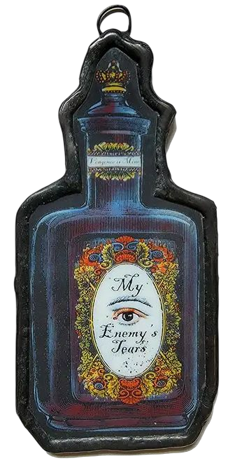 Bottle of My Enemy's Tears Glass Ornament