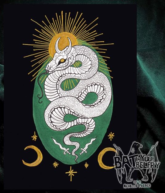Horned Snake 8x10 Art Print