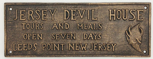 Jersey Devil House Cast Iron Sign