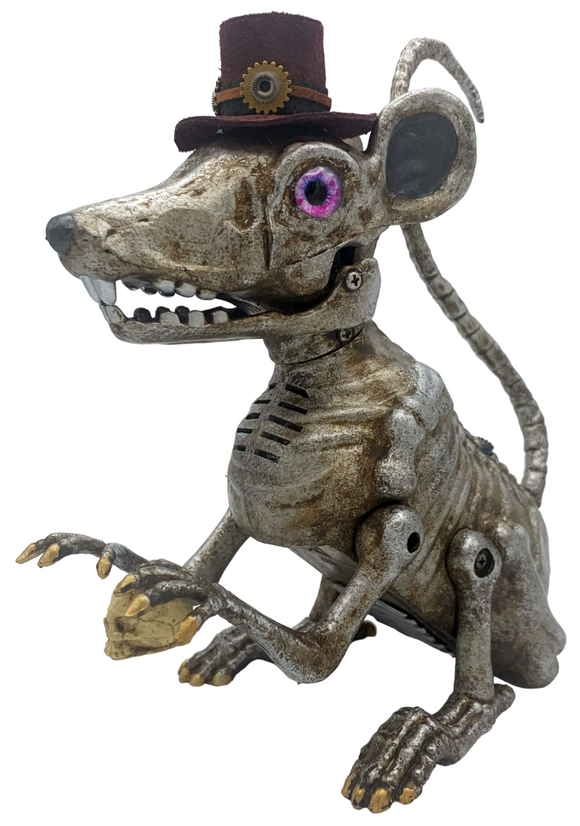 Kedron - Interactive Haunted Skeletal Steampunk Rat