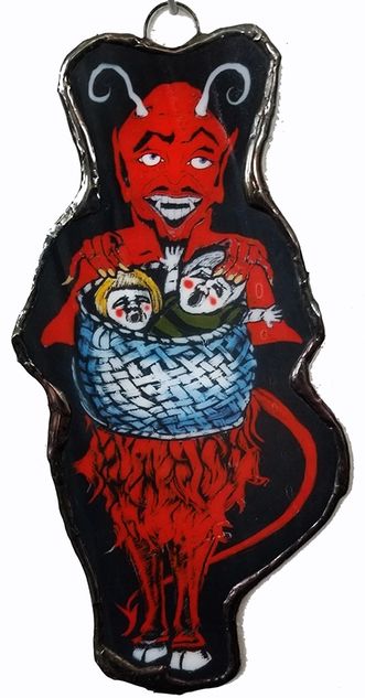 Krampus Glass Ornament