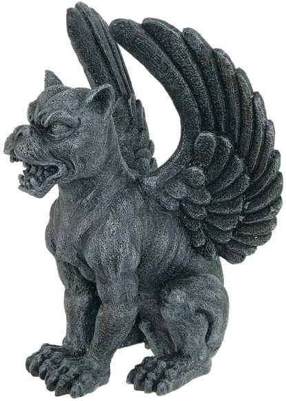 Winged Lioness Gargoyle Sculpture