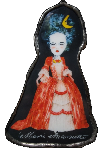 Marie Antionette Glass Ornament