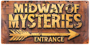 Midway of Mysteries Reproduction Metal Sign 16x8