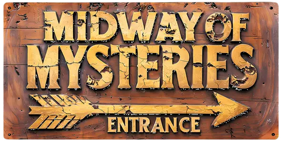 Midway of Mysteries Reproduction Metal Sign 16x8