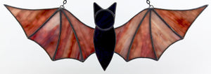 Bat Suncatcher - Mottled Red & White Streaky