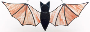 Bat Suncatcher - Red & Clear Streaky