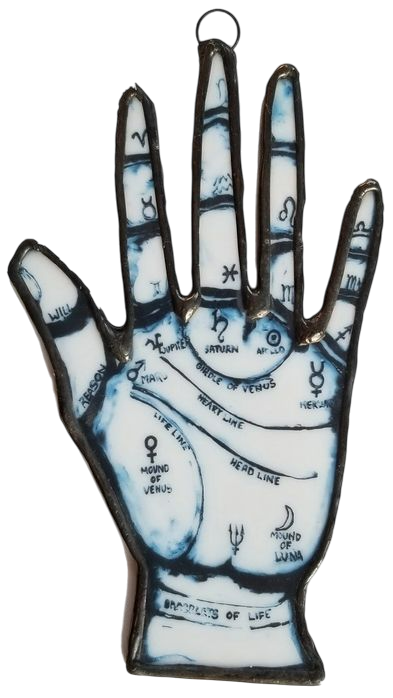 Palm Reader Glass Ornament