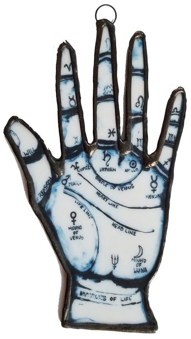 Palm Reader Glass Ornament