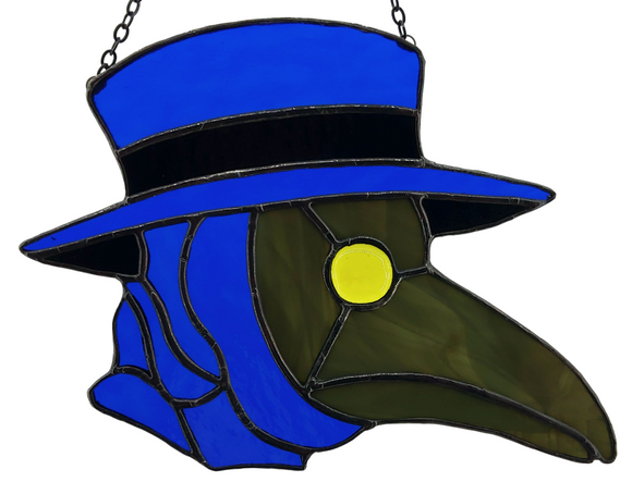 Plague Doctor Suncatcher - Blue