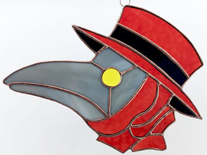 Plague Doctor Suncatcher - Red