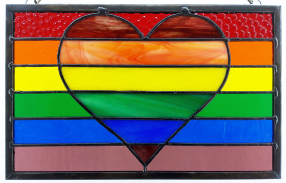 Pride Heart Suncatcher Panel