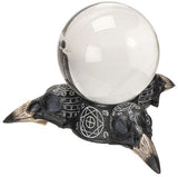 Crystal Ball on Raven Skull Stand