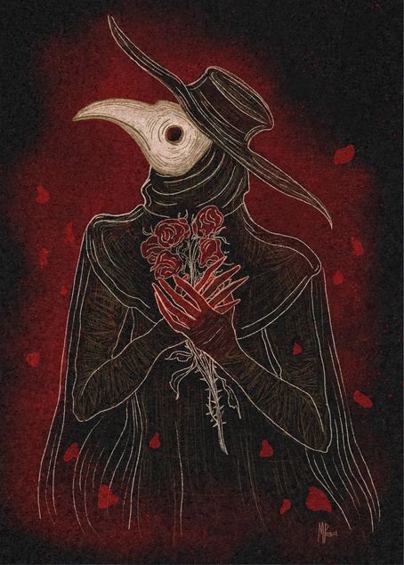Romantic Plague Doctor 8x10 Art Print