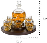 Skull Decanter Set with Shot Glasses