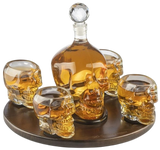 Skull Decanter Set with Shot Glasses