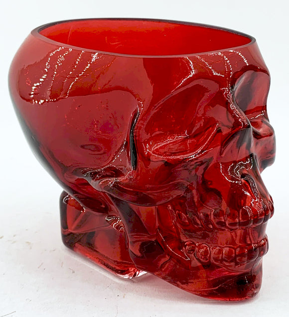 Red Crystal Skull Drinking Glass