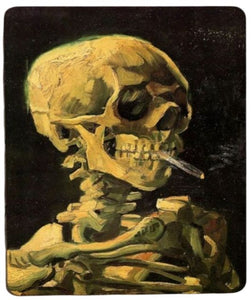 Skull of a Skeleton with Burning Cigarette