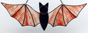 Bat Suncatcher - Red & Clear Streaky